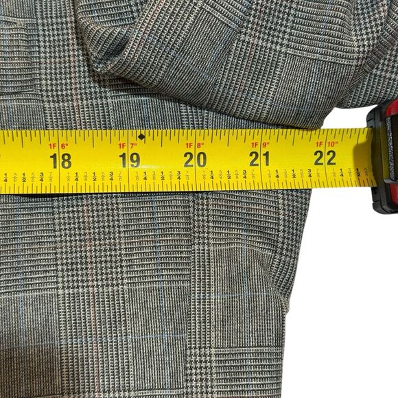 Glen Plaid Suit Jacket 42L by Arnie – Gray Brown Check - Picture 11 of 16